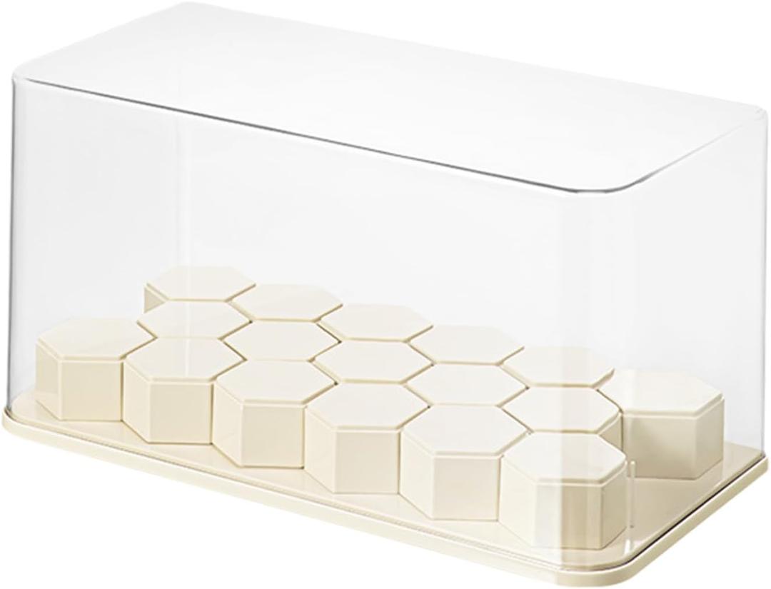 Display Cube - Clear Display Case for Figures and Plush, Detachable Stand Box for Bookshelf and Cabinet, Stackable Organizer for Shelf Corners, Storage & Decor, Acrylic Clear (M)