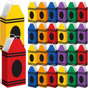 Yeyeplum 24 Pcs Graduation Crayon Gift Bag Bulk Graduation Party Favors Crayon Goodie Bags for Teacher Birthday Classroom Back to School
