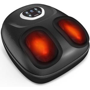 CuPiLo FSA Eligible Foot Massager for Neuropathy, HSA Store Feet Massager with Heat, Vibration & Compression, Deep Kneading for Tired Feet, Birthday Gifts for Women MenBlack