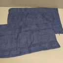 Wake In Cloud - Cotton Pillow Cases, 100% Washed Cotton, Breathable Percale Neutral Farmhouse, Set of 2 Pillowcases Pillow Shams Covers, Denim Blue, Standard Size 20x26 Inches