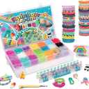 Rainbow Loom MEGA Combo Set, Features 7000+ Colorful Rubber Bands, 2 Step-by-Step Bracelet Instructions, Organizer Case, Great Gift for Kids 7+ DIY Craft, STEAM