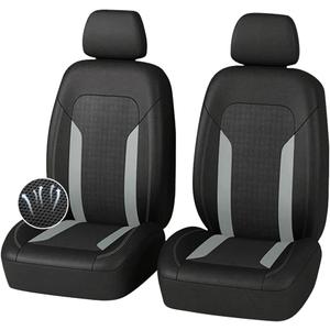 4PCS Cooling Car Seat Covers, Breathable Front Seat Covers with Mesh Construction and Foam Padding, Car Seat Protector to Reduce Back Sweating, Universal Car Interior for Car SUV (Gray)