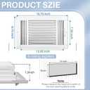 6 Pack Wall Vent Covers Interior Size 14 X 8 Inch, White Steel