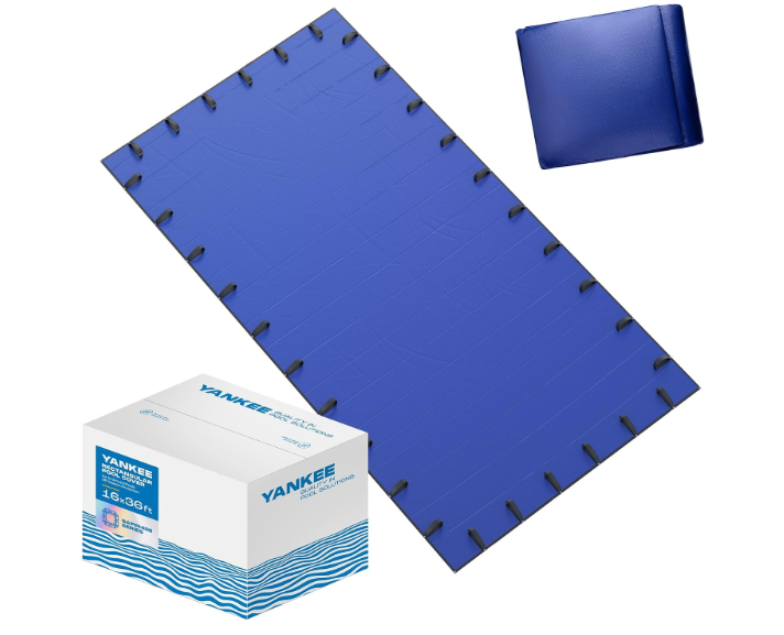 Yankee Pool Cover for 16x36 ft Rectangular Pool: Extra Thick & Durable | Sapphire Series of Premium Cold- and UV-Resistant In-Ground Pool Protection
