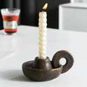 Candle Holder Ceramic Candlestick Holder, Candlelight Stand for Spell Candles, Taper Candles, and Incense, Halloween Christmas Dining Room Home Decoration Display