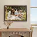 20x30 Picture Frame, Walnut Woodgrain Poster Frame, Wall Mount