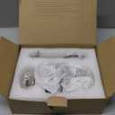 Premium Glass Door Knobs, Bathroom Bedroom Door Knobs with Lock, Privacy Gold Door Knob Interior, Satin Brass