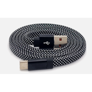 ZGear USB C Magnetic Charge & Sync Cable - Flat Braded Black and White  ZGear USB C Magnetic Charge & Sync Cable - Flat Braded Black and White