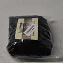 BUYUE 4 Pcs Bar Stool Covers, Luxury Fabric Dia.16-18" Round Stretchy Crease-Resistant Washable Jacquard Dustproof Stool Seat Slipcover, L-Black-Set of 4