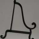 16" H Black Easel, Metal Plate Holder Display, Heavy Duty Picture Painting Frame, Metal Book Stand