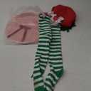 3 Pcs Halloween Strawberry Cake Costume Sweety Berry Accessories Bonnet Hat Thigh High Socks Bag for Women Halloween Cosplay Party Dress Up