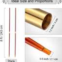 Landical 2 Pcs Indoor or Parade Flagpole Solid Wooden Flag Pole Brass Screw Joint Indoor Flag Pole, Brown and Gold (8 ft)