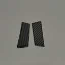 Compatible with Fiat 500 2010-2024 Abarth 595 2014-2024 Soft Carbon Fiber 3D Sticker Car Door Armrest Slot Storage Mat Stickers Interior Car Accessories (Black Carbon Fiber)