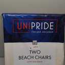UNIPRIDE Lightweight Beach Chairs for Adults #2025 - Beach Mat Sand Free Waterproof I Ideal as Lounger for Tanning I Relaxing, Compact & Ultimate Beach Gear (Sea Blue)