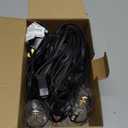 Brightown Outdoor String Lights, 50FT 25 G40 Bulbs Shatterproof Patio Lights, IP65 Waterproof Dimmable Hanging Connectable Globe LED Outdoor Lights for Backyard, Bistro, Porch, Deck, Balcony (Black)