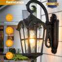 VIANIS Black 2-Pack Outdoor Porch Lights, Dusk to Dawn Outdoor Lighting, Down 2-Pack