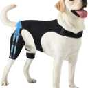 Dog Knee Brace for Torn ACL Hind Leg, Adjustable Dog Leg Braces for Back Leg with 4 Stabilizers for Luxating Patella, Hip Dysplasia, Ligament, Arthritis Recovery for Small Medium Large Dogs (L)