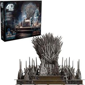 4D Build, Game of Thrones Iron Throne 3D Model Kit, GOT Collectibles & Desk Dcor, Adult Puzzles for Fantasy Book GOT Fans, 3D Puzzles for Adults & Teens, 219 Pieces, for Ages 12 & Up