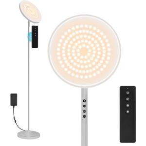 Floor Lamp, 36W/3600LM Super Bright Floor Lamp with Remote Control, Stepless Adjust Color Temperatures and Brightness, Torchiere Standing Lamp for Living Room Bedroom Office (Silvery Grey)