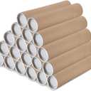 20 PCS Mailing Tubes, 2x20-Inch Kraft Paper Poster Tube, Cardboard Mailing Tube with Caps Shipping Tube for Shipping and Storage of Posters, Crafts, and Documents