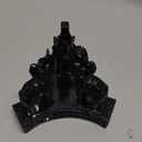 Black Elephant Statues and Figurines - Unique Home Decor Gift - Display Stand for Crystal Glass Spheres - Elegant Pedestal Base Holder