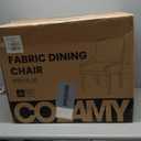 COLAMY Modern Dining Chairs Set of 6, Upholstered Corduroy Accent Side Leisure Chairs with Mid Back and Wood Legs for Living Room/Dining Room-Beige