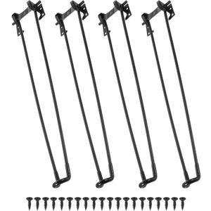 uxcell Folding Table Legs, 4pcs 52.5cm(20.7") Metal Foldable Table Legs Folding Coffee Table Legs for Furniture Home DIY Projects, Black