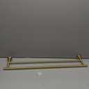 JQK Double Bath Towel Bar, Brushed Gold 30 Inch 304 Stainless Steel Thicken 0.8mm Towel Rack for Bathroom, Towel Holder Wall Mount, 27 Inch Useable Length, TB100L27-BG