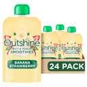 Outshine Fruit & Yogurt Smoothie Banana Strawberry, Smoothie Pouch, On The Go Snack, 24PK (EXP 10/31/26)
