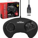Retro-Bit BIG6 USB Arcade Controller Pad for Sega Genesis Mini, Switch, PC, Mac, Steam, RetroPie, Raspberry Pi - USB Port - Black