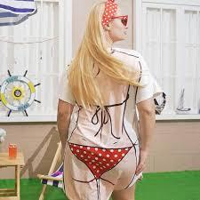 Jeyiour Womens Bikini Shirt Cover up Funny Bandana Headband Retro Sunglasses Eyewear Halloween Party Outfit, Size Large