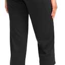 G Gradual Capri Pants for Women High Waist Workout Yoga Pants with Pockets Tummy Control Leggings Crop Straight (Black, M)