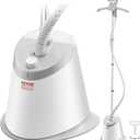 VEVOR Standing Steamer with Foldable Garment Hanger, 1.7L Water Tank for 90 Minutes Continuous Steaming, Heats in 45 Seconds & Auto-Stop with Fabric Brush Aluminum Rod and Easy-roll Wheels