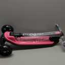 Besrey Kick Scooter for Kids Ages 3-10, 3-Wheel Folding Scooter with Adjustable Height, LED Light Wheels, Extra Wide Deck for Outdoor Activities (Pink)