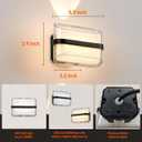 SPOLI Up Down LED Outdoor Wall Light, 100-220V 18W Integrated Modern Porch Lights, Super Bright IP65 Waterproof Acrylic Wall Lamps for Porch Patio Door Entryway - 1 Pack 3000K Warm Light