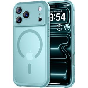 Thomo Magnetic for iPhone 17 Pro Case, [Compatible with Magsafe] [Full Camera Protection] Translucent Matte Military Grade Shockproof with Anti-Fingerprint Phone Cover 2025, Blue