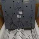 Flashing God Modern Chandelier,Black Chandelier with 6 Ring Led Foyer Chandeliers,Larger High Ceiling Chandelier for Living Room,Square Chandelier for Entryway Staircase LED Dimming 2700k-6000k