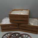 9 Pack 13 x 9 x 6 Inch Straw Hay Bale Stack Decoration Set Rustic Wooden Wagon Wheel Natural Hay Bales Boxes for Western Cowboy Photo Booth Props Birthday Farm Accessories