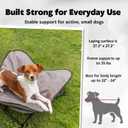 Trixie Camping Cot for Small Dogs up to 35 lb, Elevated Pet Travel Bed 27.2" x 27.2", Portable Steel Frame Lounger with Removable Topper, Foldable Design, Storage Bag Included