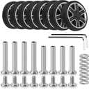 Domiella 8 PCs 2.17in / 55mm Luggage Wheels Replacement, Smooth Swivel Caster Wheels, Wear-Resistant Rubber Suitcase Trolley Wheels Repair Kit, A23