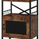 Homeiju Kitchen Island Cart, Kitchen Storage Cart with Drawer, Microwaves Stand, Coffee Cart, Rolling Kitchen Cabinet Cart with Hooks for Kitchen, Dining Room