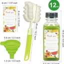 100 Pack 12oz Juice Bottles with Caps, BPA-Free PET Clear Plastic, Leak-Proof & Tamper Evident, Reusable & Disposable Beverage Containers for Home, Juice Bars, Meal Prep