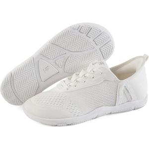 HIKE Footwear HF Stride Slip-on Barefoot Shoes, Zero Drop, Unisex, White, 7 Wide Women/5 Wide Men
