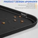 SMILOOL Silicone Pet Feeding Mat with Raised Edge for Food and Water, Dog Bowl Mats, Cat Bowls Placemat with High Lip for Floor Waterproof, Rubber Tray for Cats and Dogs 22 x 14 x0.8 Black