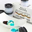 PREMIUM Ice Ball Molds (6-Pack), BPA Free 2.5 Inch Ice Spheres. Slow Melting Round Ice Cube Maker for Whiskey and Bourbon (Black)