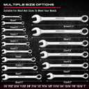 30-Piece Combination Wrench Set - Open End Wrench Set with Organizer Professional 12 Point Wrench Kit Tool for Mechanic Garages Workshops 1/4'' to 1'' & 8-22mm