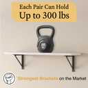 L Brackets for Shelves by Balin Designs for 8 inch - 10 Loom Style Shelves  Heavy Duty Decorative Shelf Brackets - Antique Rustic Farmhouse Mantel Shelf Bracket - Included Hardware - Set of 4