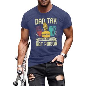 Funny Dad Shirt Men Dad Tax Shirt Father's Day Birthday Daddy Gifts Sarcastic Papa T-Shirts Family Gathering (01blue)