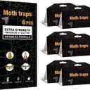 3 x Upgraded Moth Traps, Double Potent Pantry&Clothes Traps with Pheromones Prime, No Toxic & Odorless Moth Balls for Clothes, Organic Sticky Repellent with Lure for Closet, Kitchens -6Pack