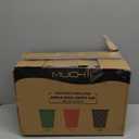 MUCHII 16 oz Paper Coffee Cups, 90 Count Multicolor Disposable Insulated Ripple Paper Cups for Hot Chocolate and Tea